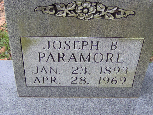 Headstone for Paramore, Joseph B.
